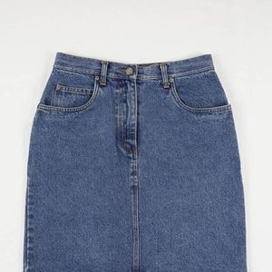 high waist jean skirt